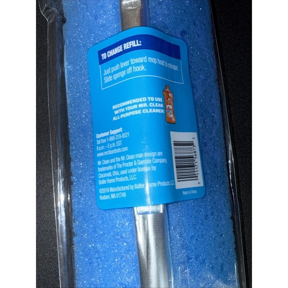 Mr Clean Roller Mop Refill Classic Blue Absorbent Scrubbing Sponge